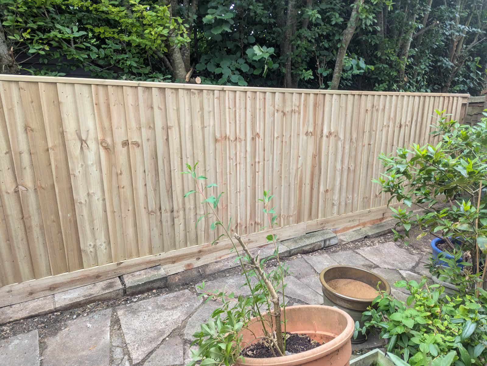 New Closeboard Fence & Hedge Cutting